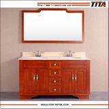 Bathroom Vanity Manufacturer Wholesale Antique Solid Wood Construction Bathroom Vanity with Marble Top