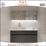 N&L Wall Mounted PVC Oak MDF Bathroom Vanity Cabinet