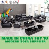 Modern Living Room Set Black Leather Chesterfield Sofa