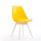 Yellow Wood Dining Chair for Coffee Shop