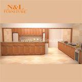 Antique Oak Wood Modular Kitchen Furniture