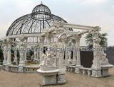 Stone Marble Garden Gazebo for Antique Garden Decoration (GR036A)