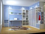 Transforming Wall Bed with Bookshelf and Study Desk