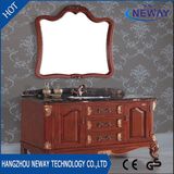 Antique Design Floor Standing Solid Wood Bathroom Sink Vanity