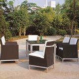 Outdoor Rattan Dining Set Patio Chair Garden Table Garden Furniture (TG-JW76)