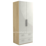Cream Color High Gloss Wardrobe Cabinet (HF-EY045)