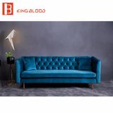 Nordic Style Furniture Tufted Upholstered Velvet Chesterfield Fabric Sofa Set