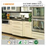 Cream Wood Grain Shaker Sollid Wooden Kitchen Cabinets Factory Directly