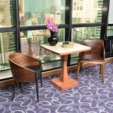 Two Persons Customized Size Wooden Table Chair Set