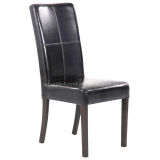 Faux Leather Contrast Stitching Dining Chair