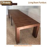 White MDF Top Ash Wood Legs Extending Dining Table