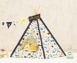Soft Pet Tent Outdoor Wooden Teepee Washable Durable Foldable Small Dog and Cat Tent Dog Bed