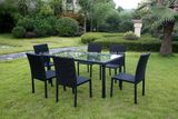 7 PCS of Aluminum Rattan Table+ Chair Set