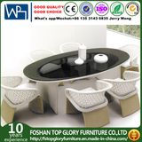 Patio Leisure Garden Outdoor Modern Rattan Dining Table Chair Furniture (TG-1222)