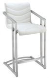 Leather High Back Armrest Bar Chair