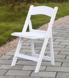 White Resin Folding Chair for Outdoor Wedding