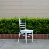 White Aluminum/Iron Chiavari Chair with Cushion