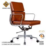 Brown Leather Aluminium Classical Manager Chair (GV-EA217)