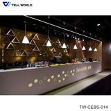 Modern Cafe Bar Furniture LED Decorated Bar Counter