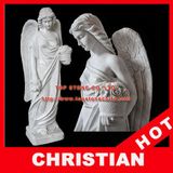 Hand Carved Angel Marble Sculpture Stone Carving for Garden
