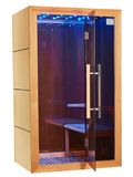 Hot Canadian Cedar Wood Sexy LED Light Far Infrared Sauna Room I-010