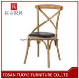 Cross X-Back Rattan Seat Chair