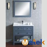 Modern Oak Wood Small Bathroom Vanity Cabinet