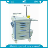 AG-Et007b3 High Quality Medical Equipment Cheap Hospital Trolley with Wheels