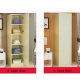 Simple White One Door Wooden Wardrobe