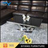 Home Furniture Center Table Black Glass Coffee Table Tea Table