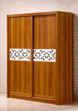 Solid Padauk Wood Wardrobe Sliding Door Wardrobe for Bedroom