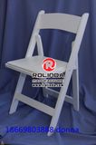 Anna Wood White Event Wedding Folding Chair