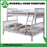 Pine Wood Triple Bunk Bed Modern Bedroom Furniture for Three Sleeper