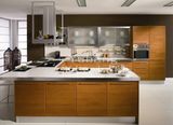 Wood Veneer Kitchen Cabinet and Kitchen Furniture (YB-127)
