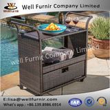 Well Furnir T-034 PE All-Weather Best Selling Home Wicker Bar Cart