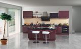 2017 Hot Sale Plywood Red Lacquer Kitchen Cabinets (zz-049)