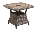 Outdoor / Garden / Patio/ Rattan& Aluminum Table with Marble Tabletop HS7616dt