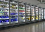 Vertical Glass Door Freezer, Refrigerated Multideck Frozen Food Cabinets