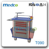 Multi-Function Hospital ABS Patient Emergency Cart Trolley with Ce&ISO Approved