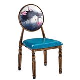 Metal PU Dining Chairs Industrial