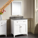 Fed-347A Solid Wood Modern White Bathroom Vanity Solid Wood Bath Cabinet