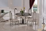 Modern Dining Room Furniture / Metal Contemporary Home Furniture for Dining Room Stainless Steel Table Chair Banquet Restaurant Wedding Event Furniture