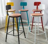American, Wrought Iron Chair, Bar Chair Contracted Retro Bar Chair Solid Wood Bar Chairs Do Old Stool Chair Sitting Room (M-X3449)