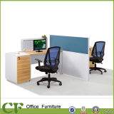 Woden MFC Office Desk for 2 Person with Fabric Partition