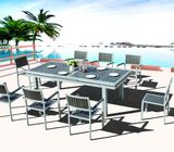 Outdoor Patio Ploywood Garden Home Hotel Office Restaurant Frankfurt Extendable Dining Table and Chair (J614)