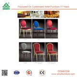 Faux Leather Stainless Steel Dining Chair with Back