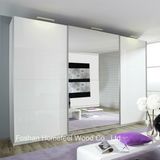 High Gloss 3 Door Outer Sliding Mirrored Wardrobe Closet (WB26)