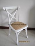 Best Seller Rattan Beech Wood X Back Dining Chair/Rattan Seat Cross Back Chair Wooden Chair /Cross Back Chair