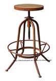 Industrial Metal Furniture Restaurant Vintage Orange Bar Stools
