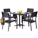 Patio Gaden Home Hotel Office Aluminum Teak Plastic Wood Table and Chair (J826)